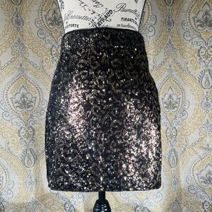 Zara trf Collection Sequin Mini Skirt - Size Small